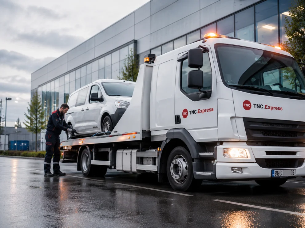 Abschleppwagen im Einsatz